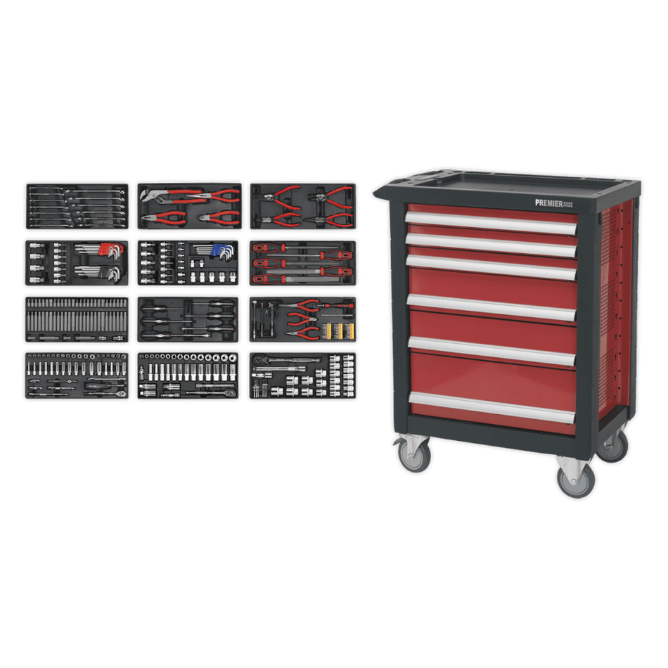 Sealey 6 Drawer Rollcab with Ball Bearing Slides with 298pc Tool Kit Model No- AP2406TBTC01
