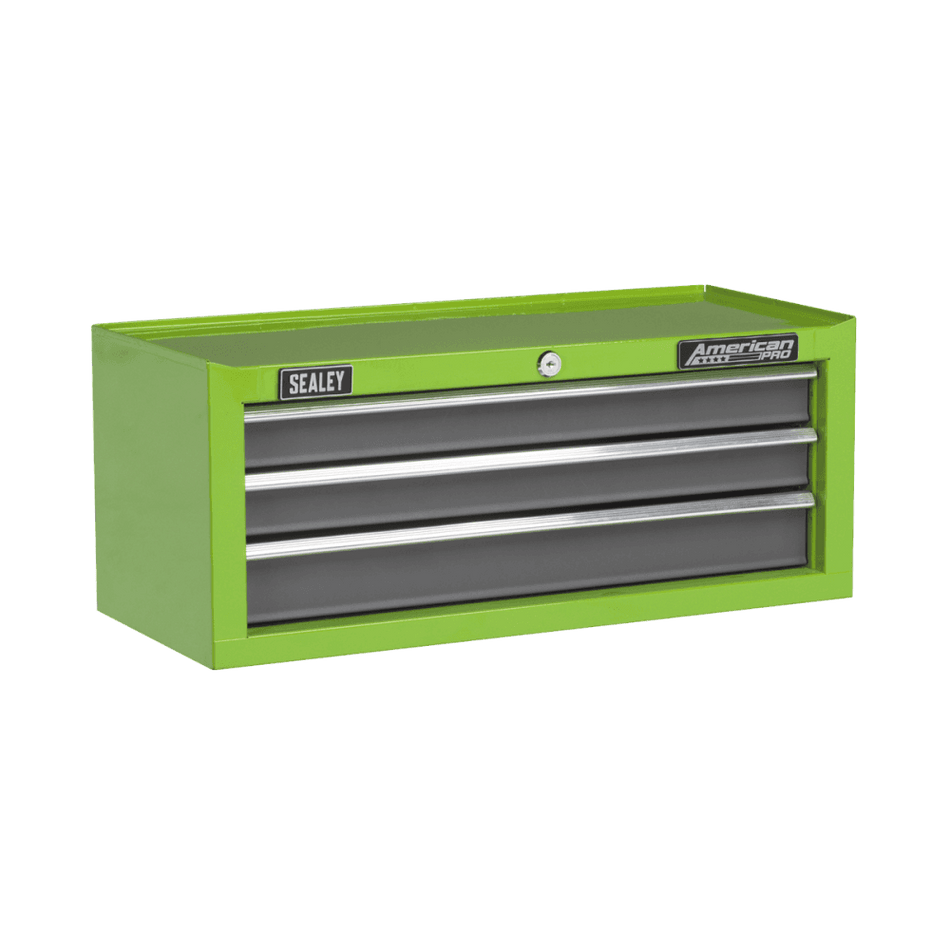 Sealey Mid-Box 3 Drawer with Ball Bearing Slides - Green/Grey Model No- AP22309BBHV