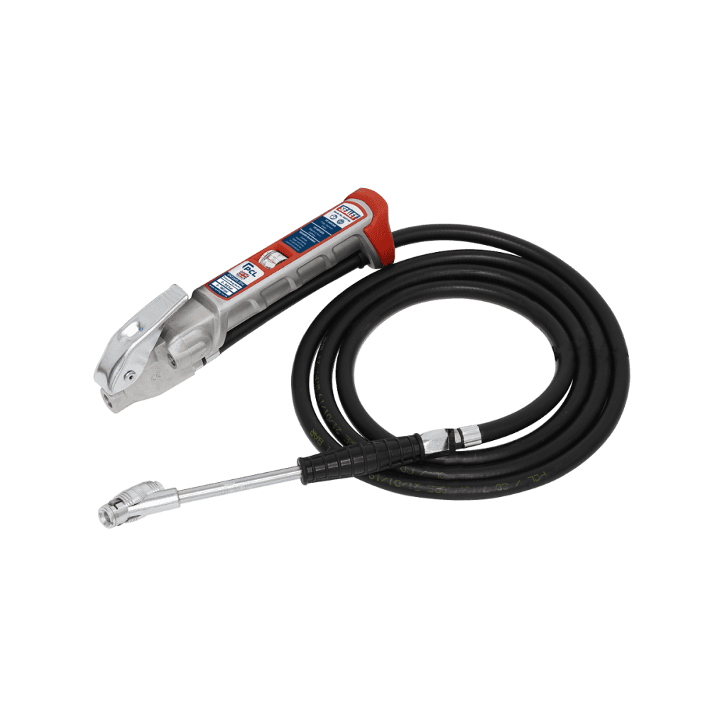 Sealey Tyre Inflator 2.5m Hose with Twin Clip-On Connector Model No- SA37/95
