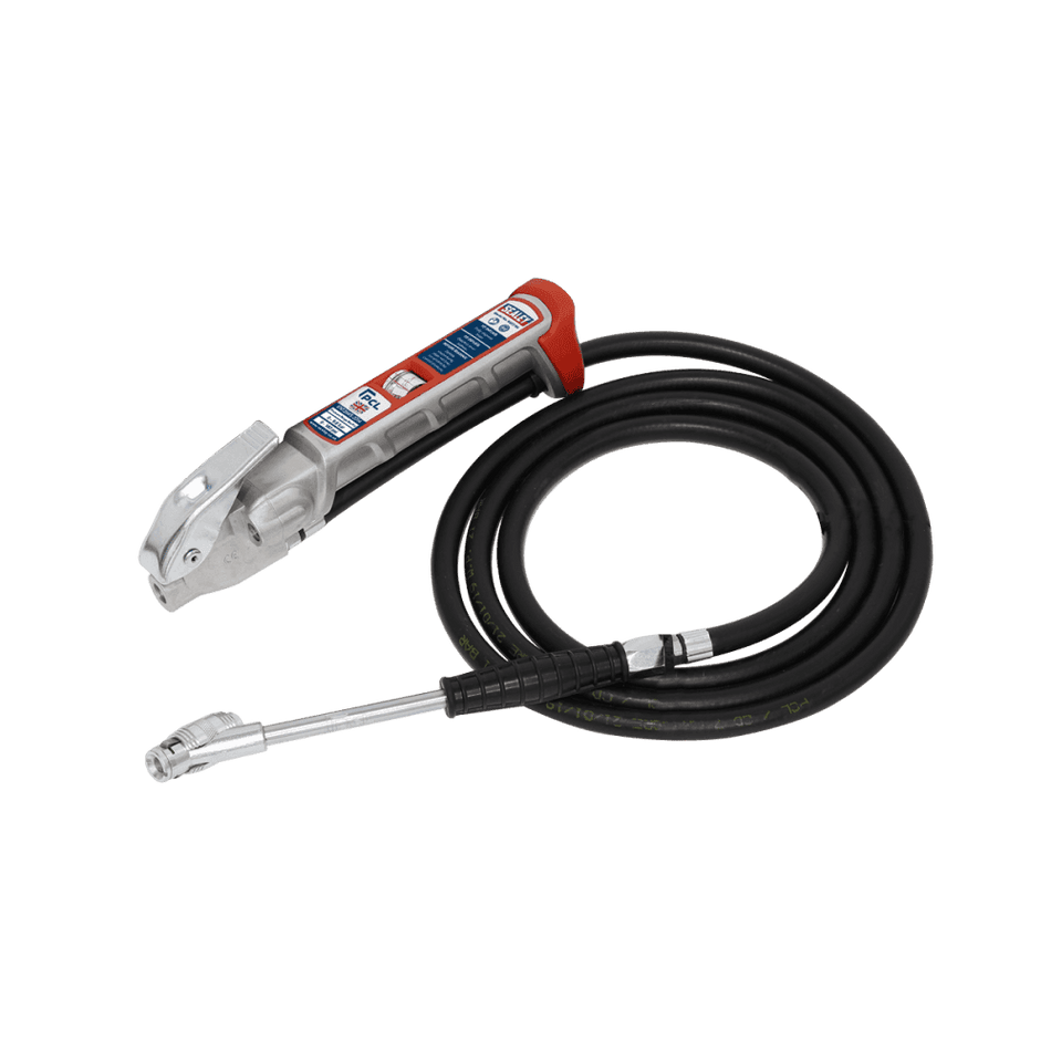 Sealey Tyre Inflator 2.5m Hose with Twin Clip-On Connector Model No- SA37/95