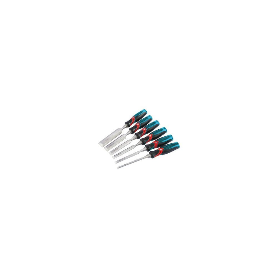 140mm Soft Grip 'Pound Thru' Bevel Edge Wood Chisel Set (6 Piece): Model No.DEPTWD/6