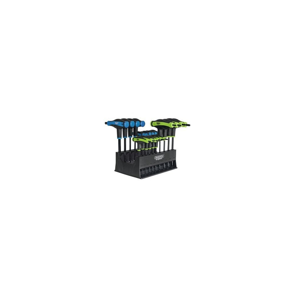 Soft Grip 'T' Handle Hexagon and TX Star End Key Set (20 Piece): Model No.THEX/TTX/20