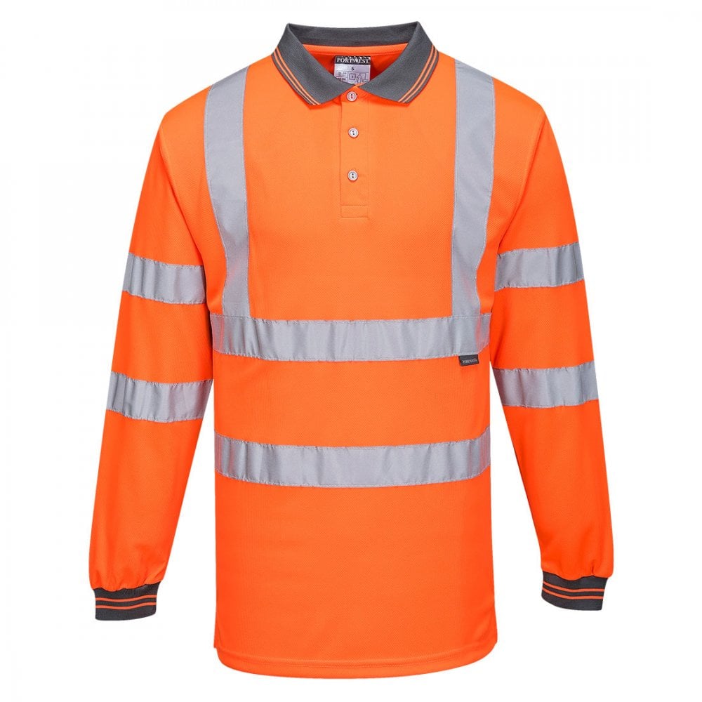 Portwest Hi-Vis Long Sleeved Polo S277