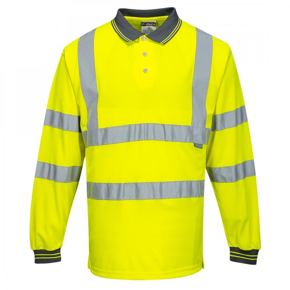 Portwest Hi-Vis Long Sleeved Polo S277