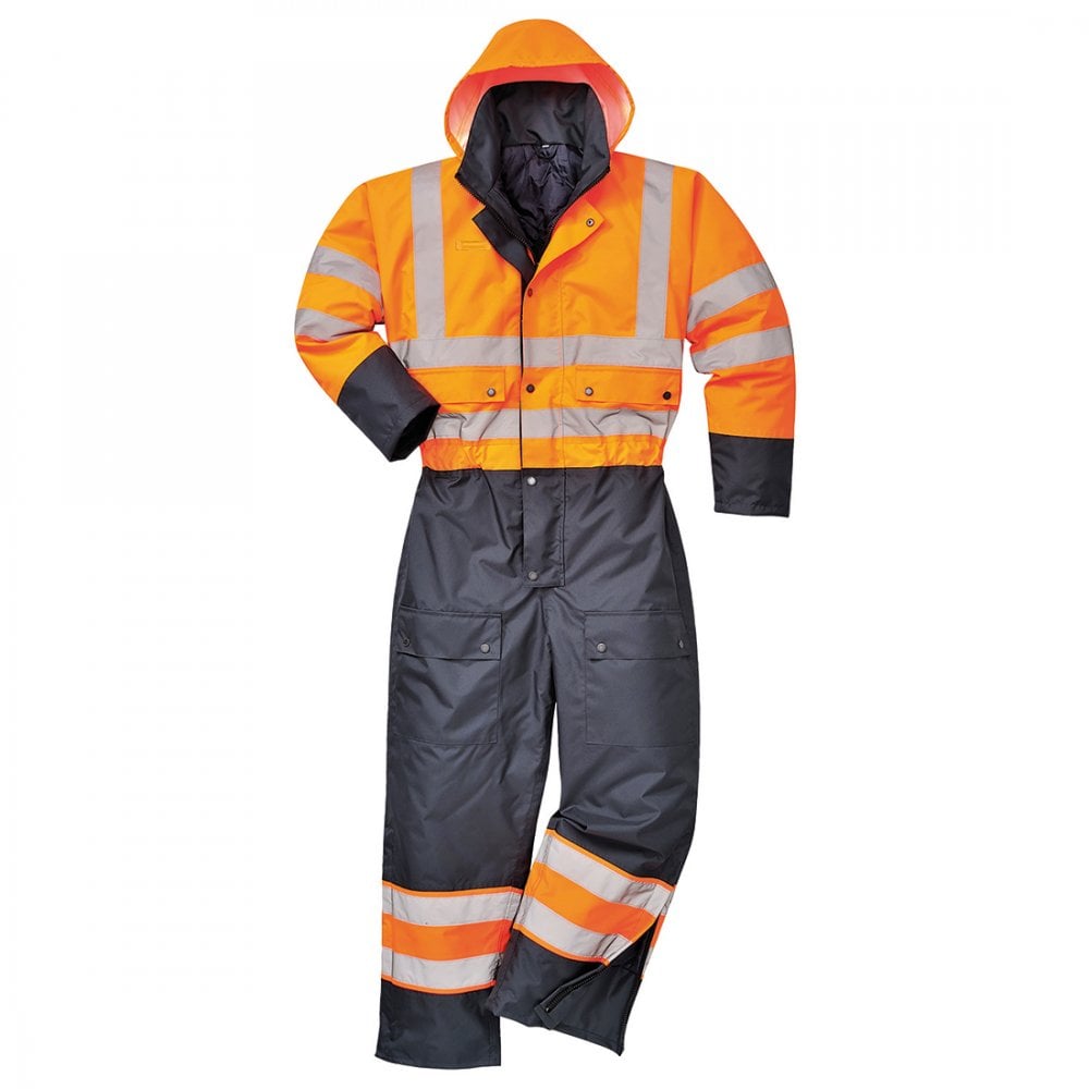 Portwest Hi-Vis Contrast Coverall - Lined S485