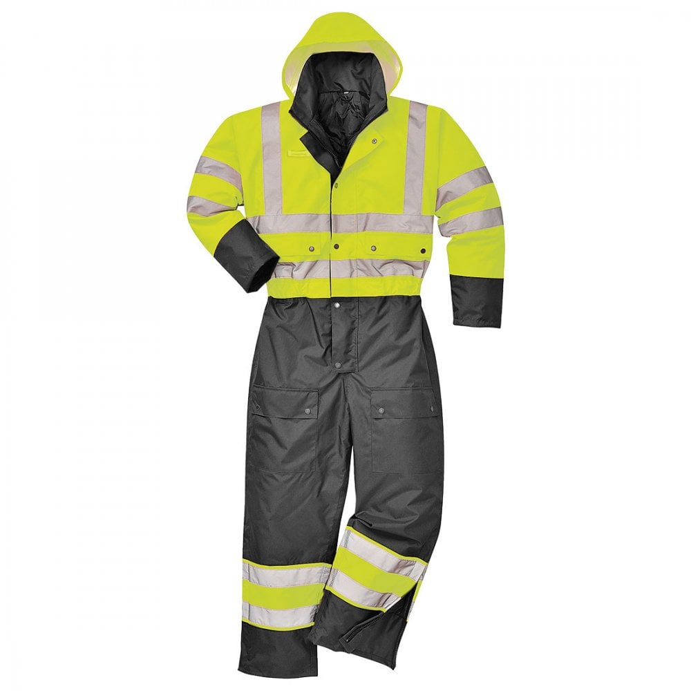 Portwest Hi-Vis Contrast Coverall - Lined S485
