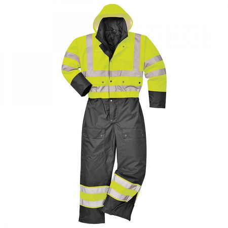 Portwest Hi-Vis Contrast Coverall - Lined S485