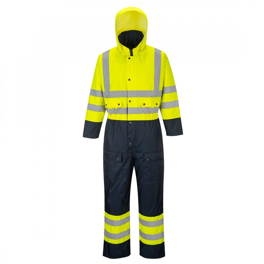 Portwest Hi-Vis Contrast Coverall - Lined S485