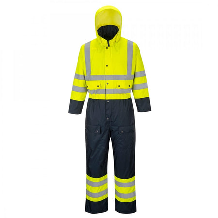 Portwest Hi-Vis Contrast Coverall - Lined S485