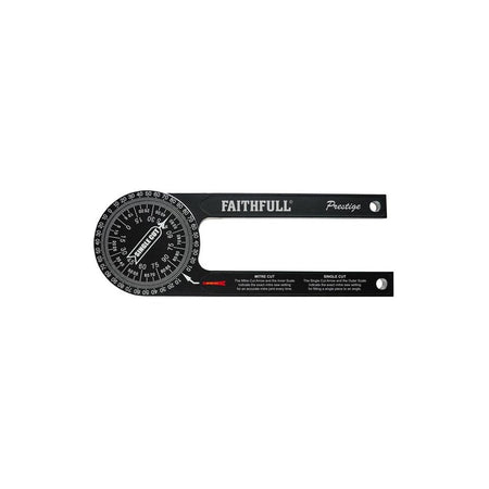 Faithfull Prestige Mitre Saw Protractor Black Aluminium -No. 755001