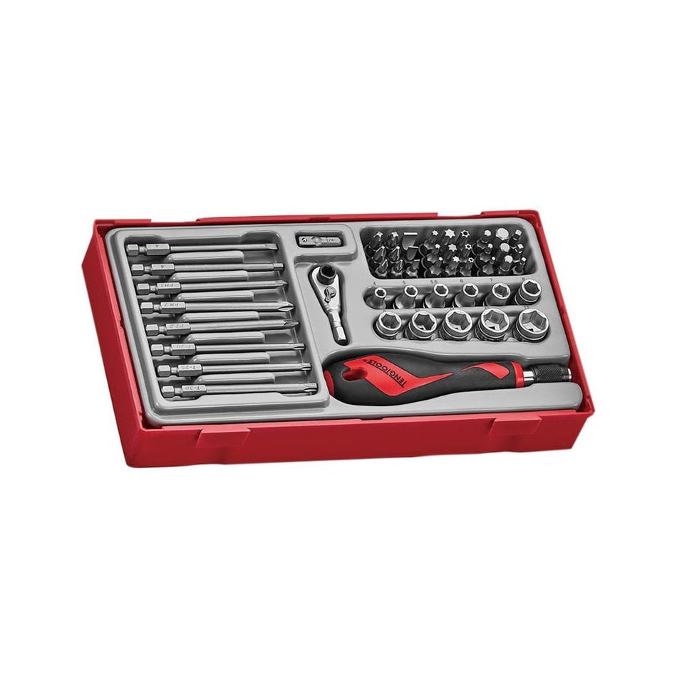 Teng TTMDQ49 Bit & Quick Chuck Handle Set, 49 Piece -No. TTMDQ49