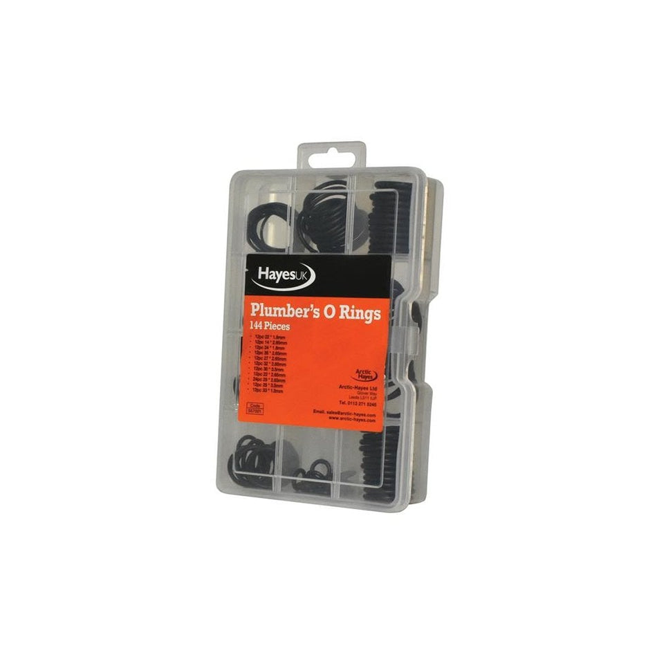 Arctic Hayes Plumber's O-Ring Kit, 144 Piece -No. 557001