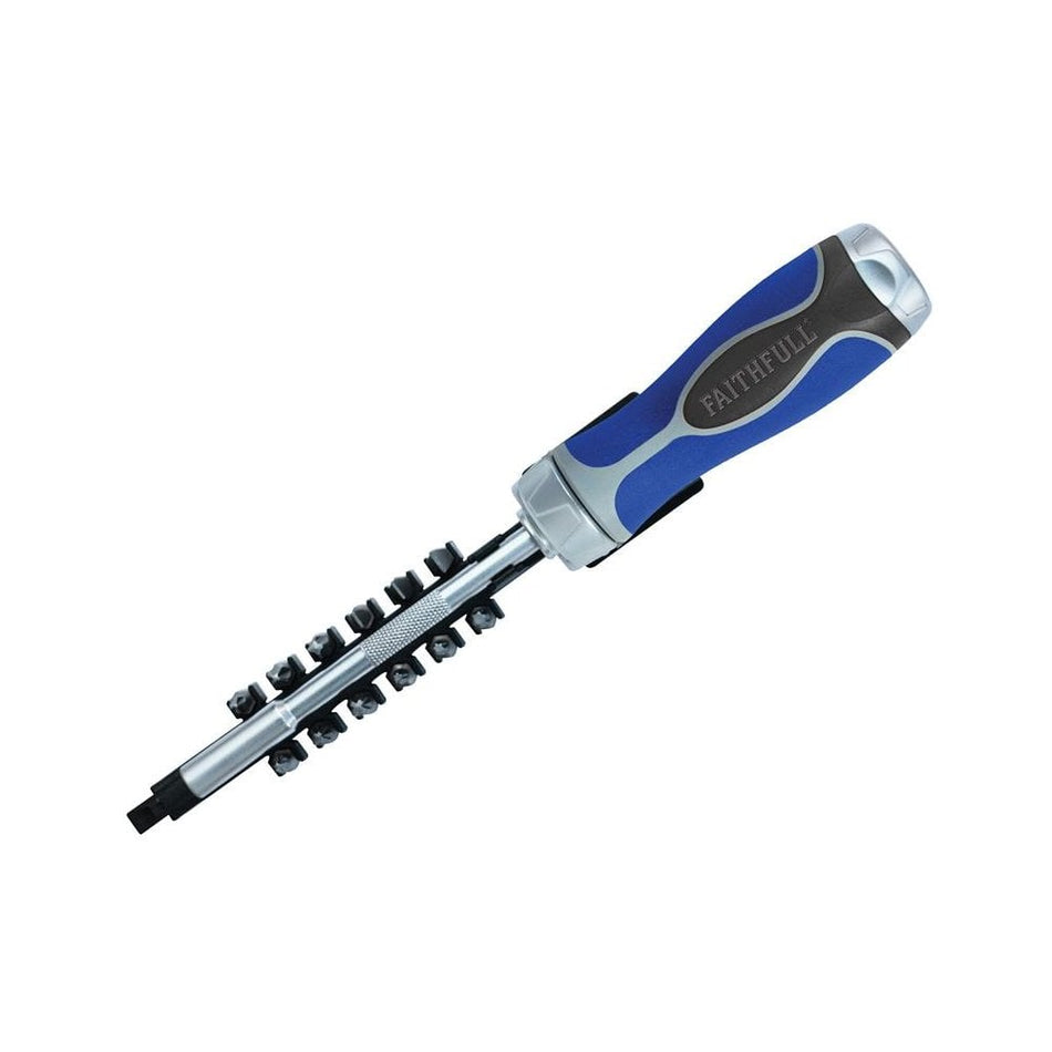 Faithfull RatchetËœScrewdriverËœSet,Ëœ13 Piece -No. SDZ4413