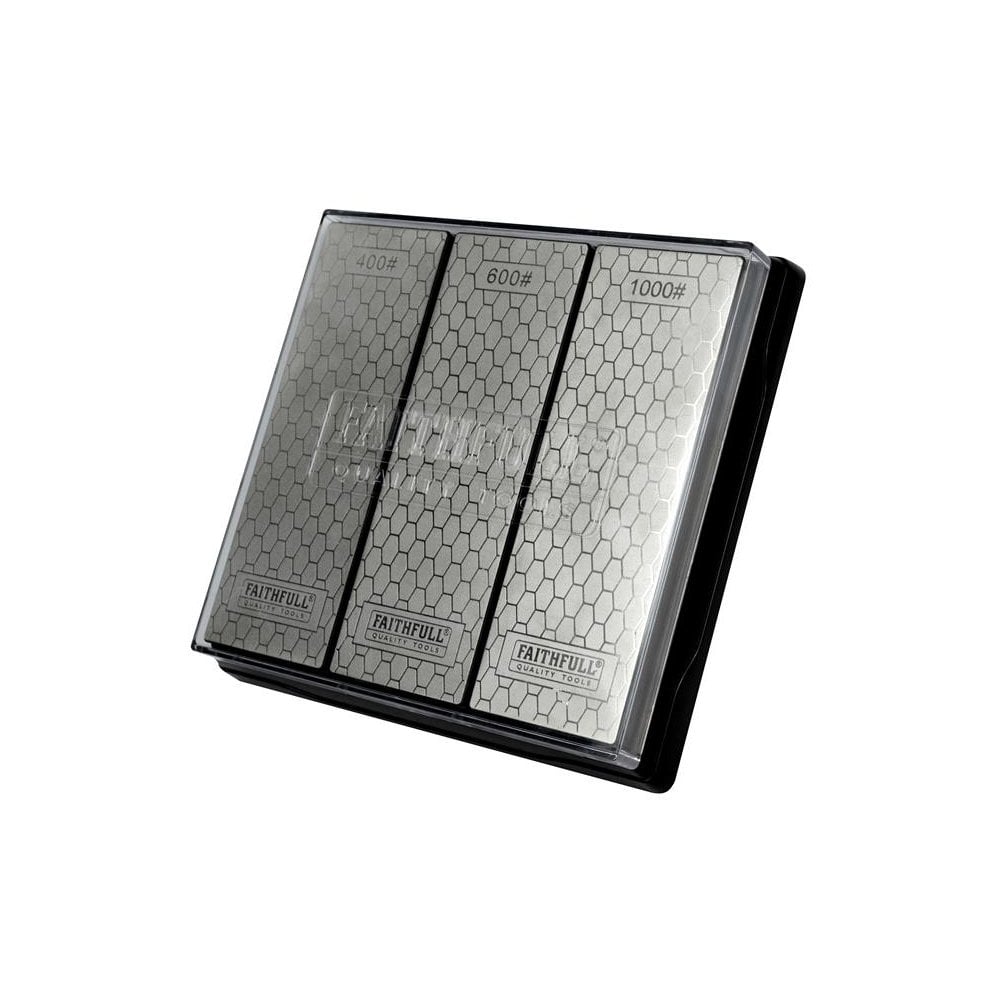 Faithfull Diamond Whetstone Kit, 3 Piece -No.