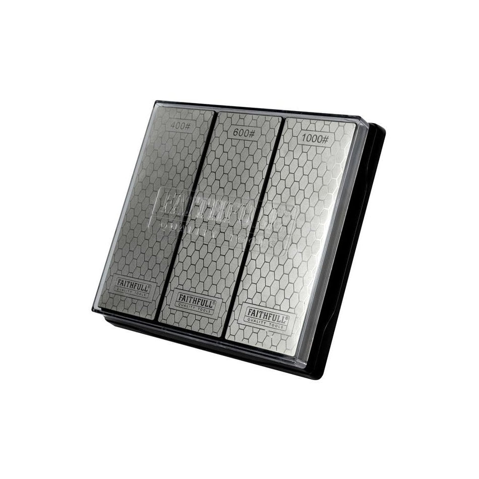Faithfull Diamond Whetstone Kit, 3 Piece -No.