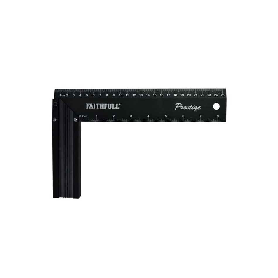 Faithfull Prestige Try Square Black Aluminium 250mm -No. 718L25