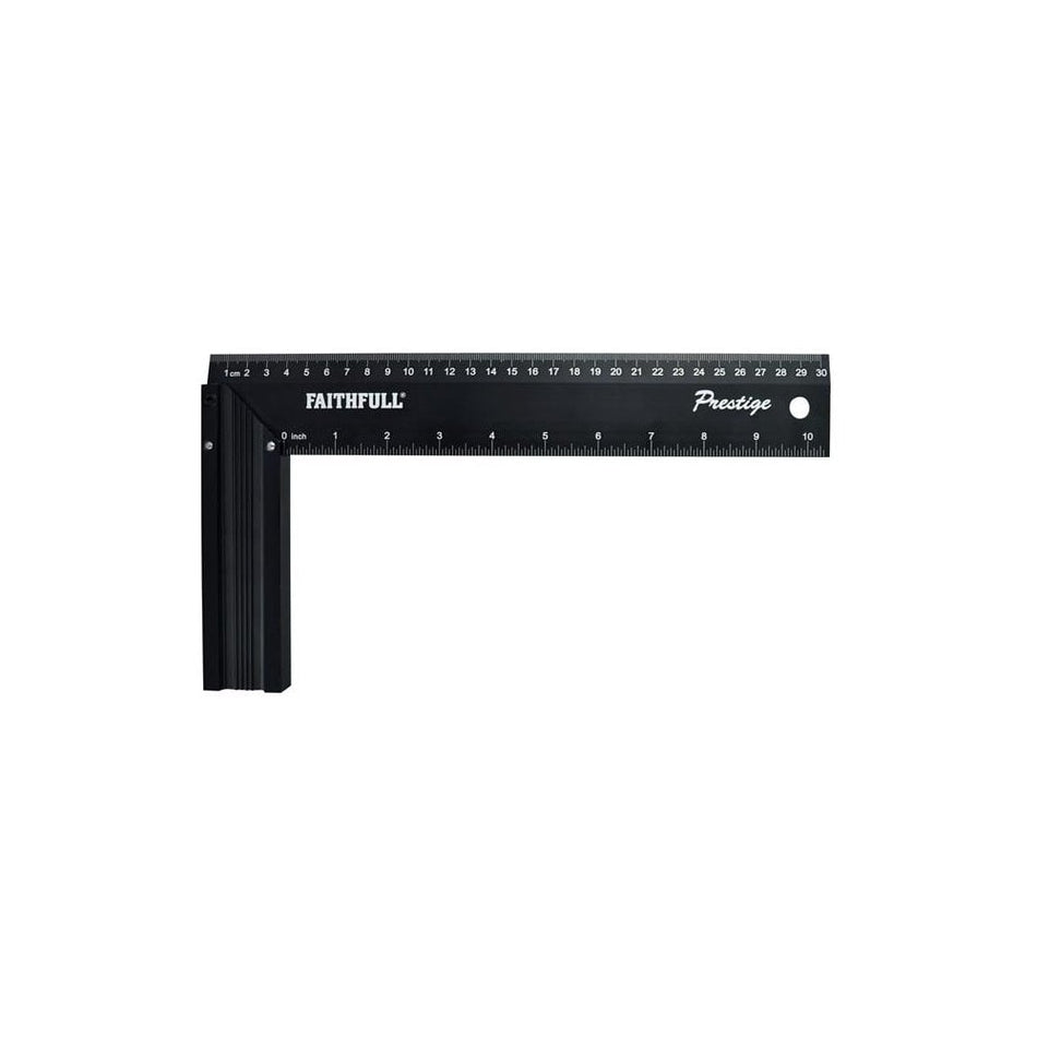 Faithfull Prestige Try Square Black Aluminium 300mm -No. 718L30