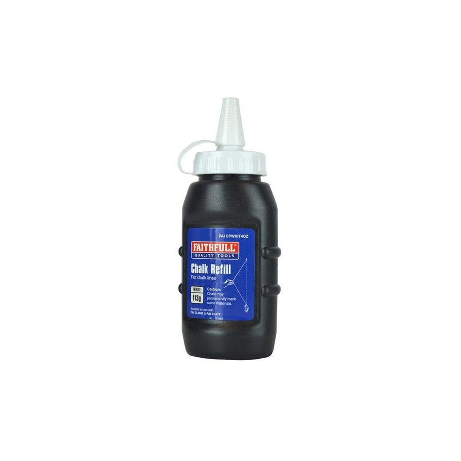 Faithfull Chalk Powder White 113g -No. CHALK POWDER WHITE 4OZ