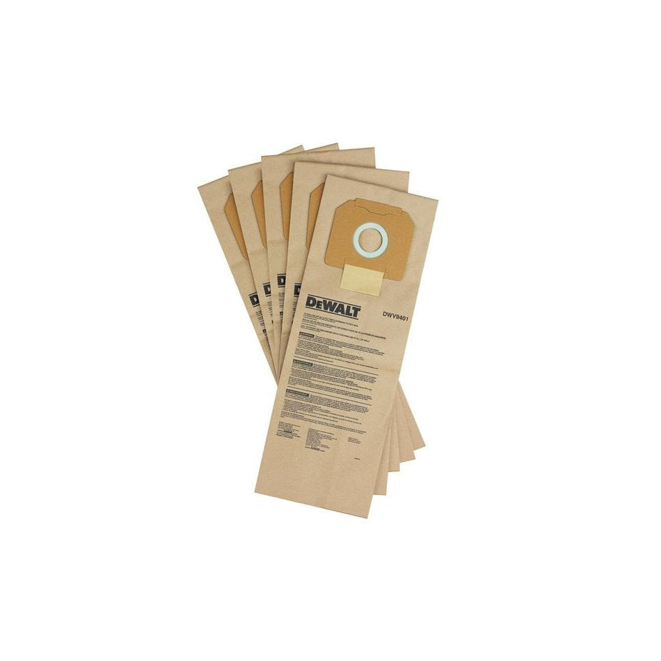 DEWALT DWV9401 Paper Dust Bag (Pack 5) -No. DWV9401-XJ