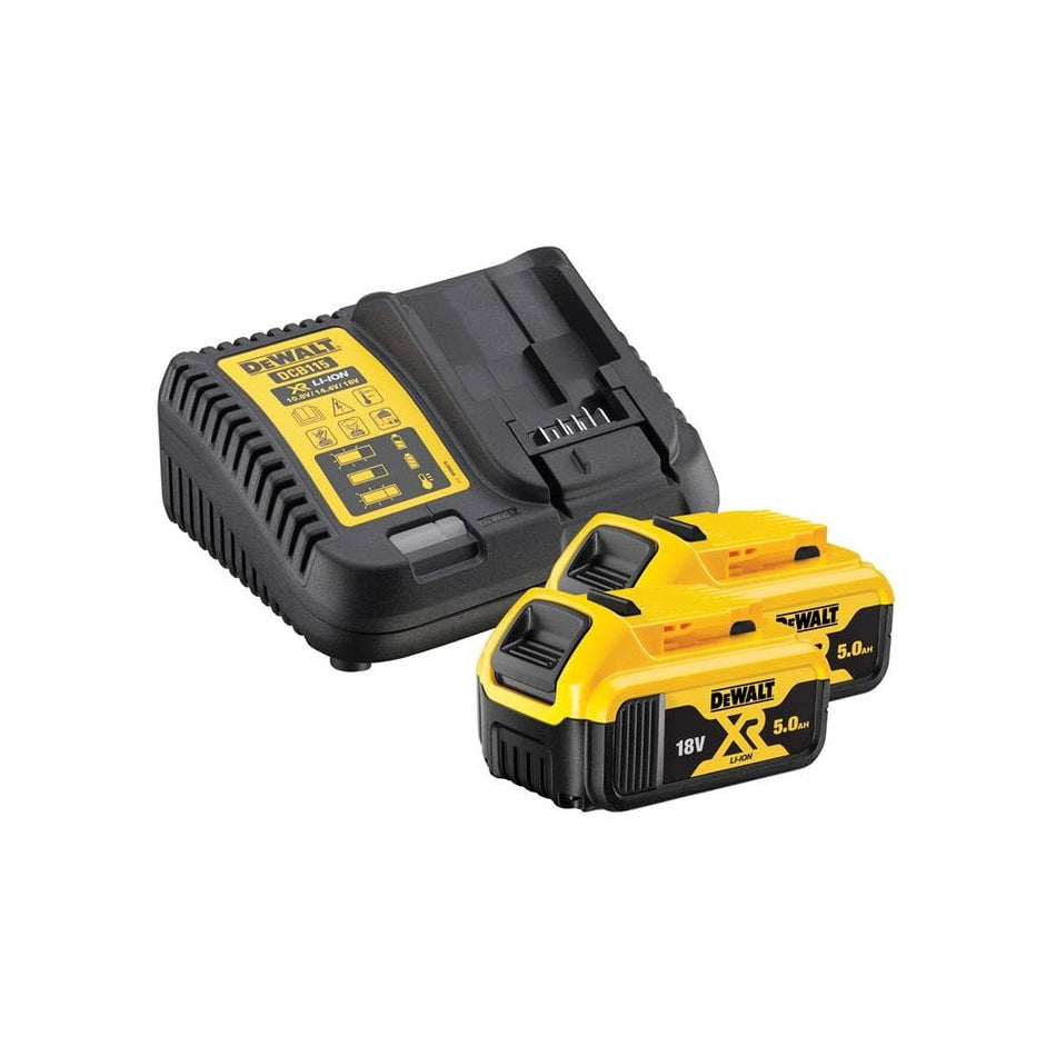 DEWALT DCB184B2C XR Charger & Battery Set 18V 2 x 5.0Ah Li-ion -No. .