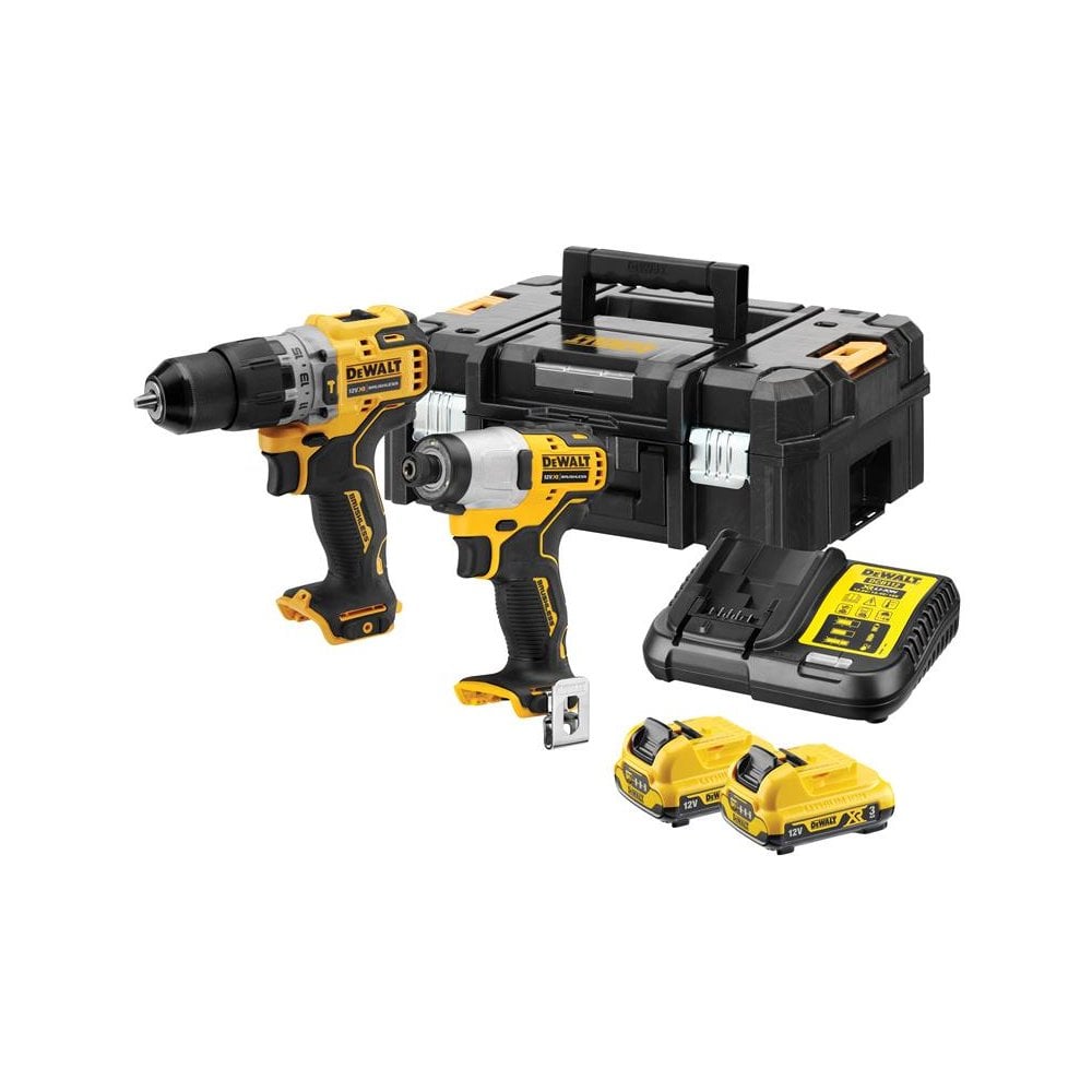 DEWALT DCK2111L2T XR Brushless Sub-Compact Twin Pack 12V 2 x 3.0Ah Li-ion -No. DCK2111L2T-GB