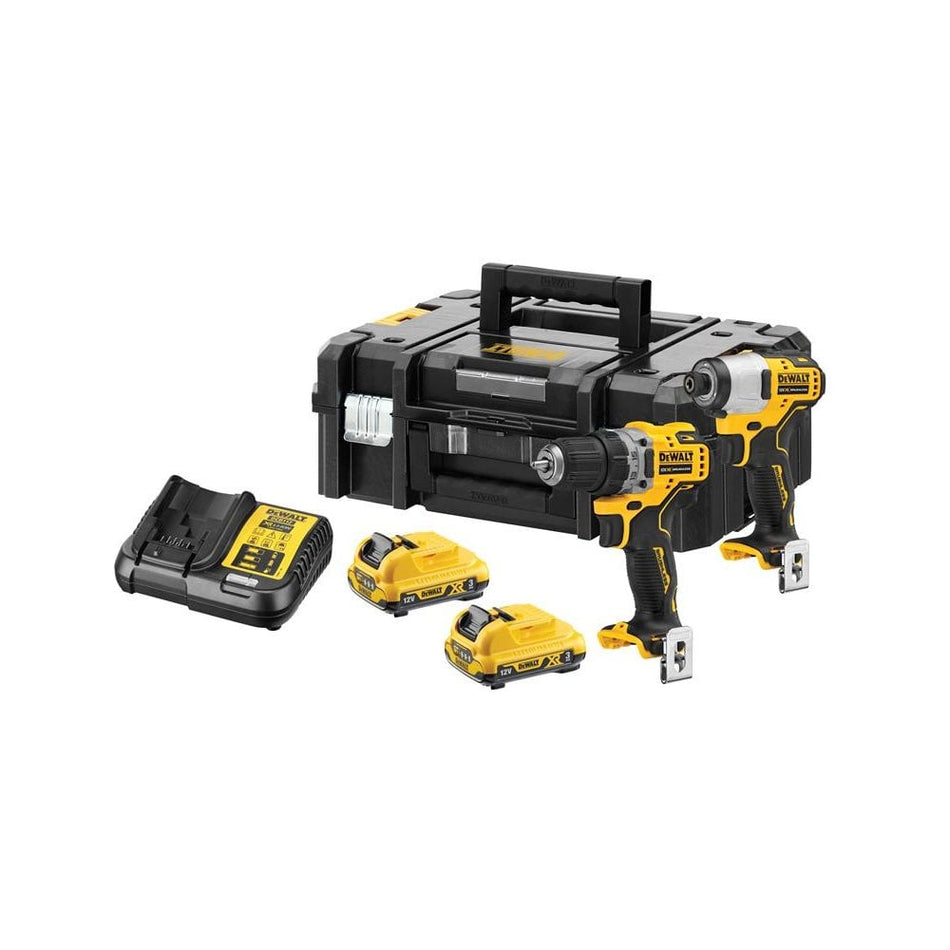 DEWALT DCK2110L2 XR Brushless Sub-Compact Twin Pack 12V 2 x 3.0Ah Li-ion -No. DCK2110L2T-GB