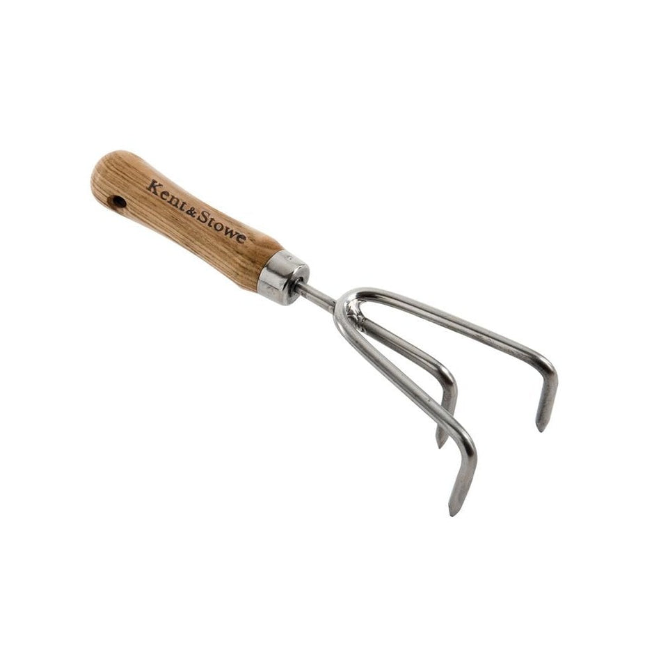 Kent & Stowe Stainless Steel Garden Life Hand 3-Prong Cultivator, FSCÂ¸ -No. 70100771
