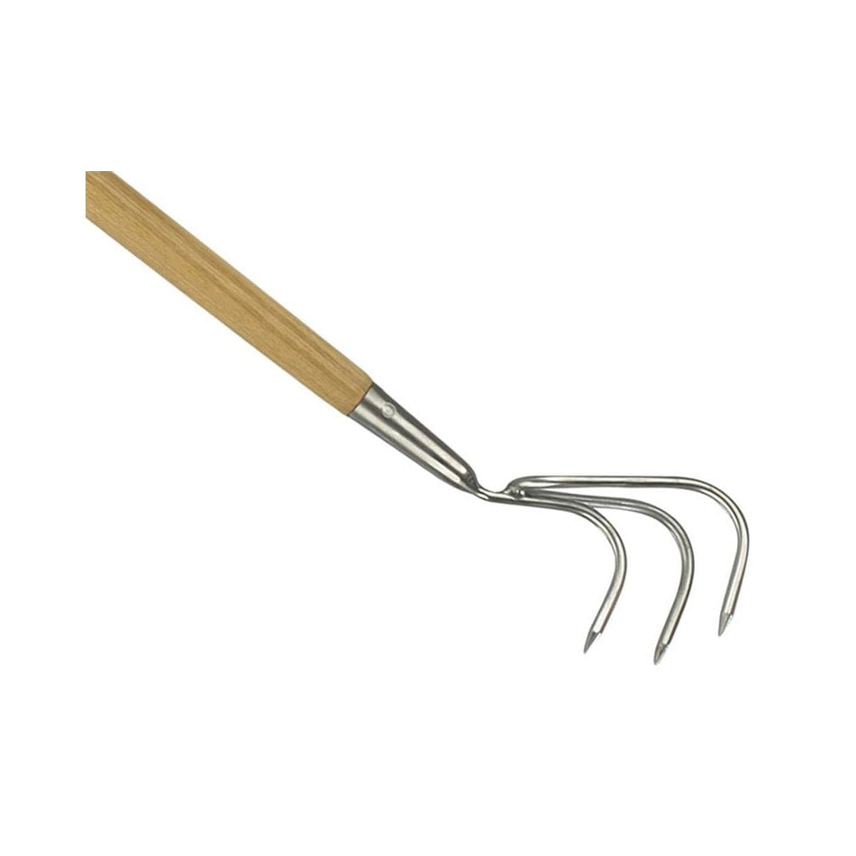 Kent & Stowe Stainless Steel Long Handled 3-Prong Cultivator, FSCÂ¸ -No. 70100042