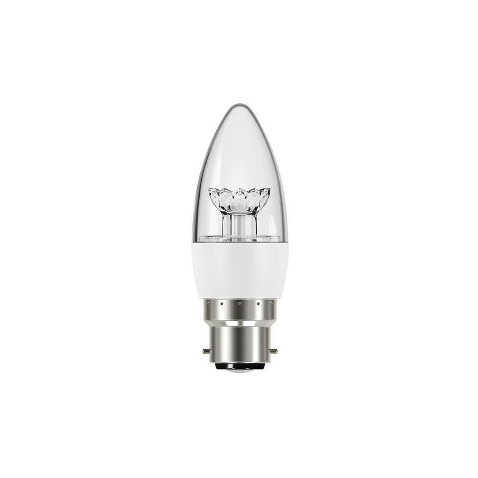 EnergizerÂ¸ LED BC (B22) Clear Candle Dimmable Bulb, Warm White 470 lm 5.9W -No. S8854
