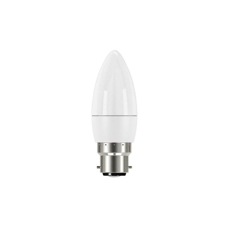 EnergizerÂ¸ LED BC (B22) Opal Candle Non-Dimmable Bulb, Warm White 470 lm 5.9W -No. S8850