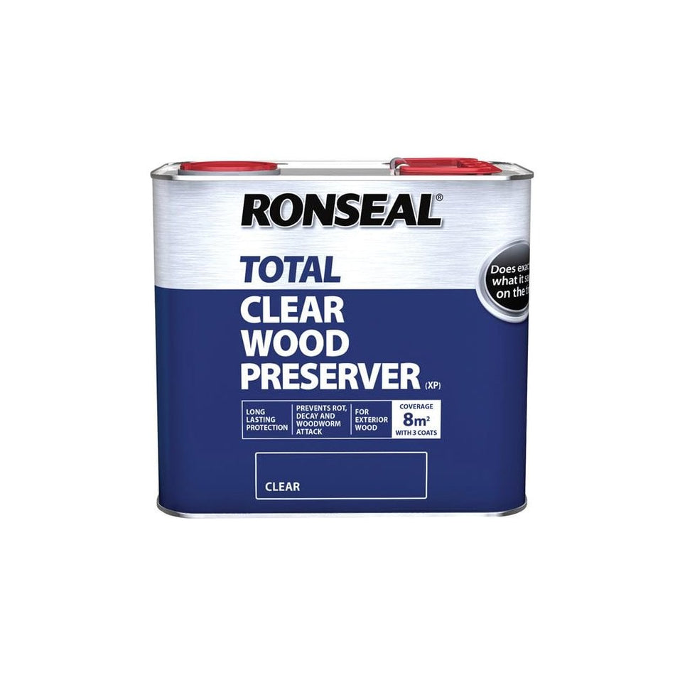 Ronseal Trade Total Wood Preserver Clear 2.5 litre -No. 38584