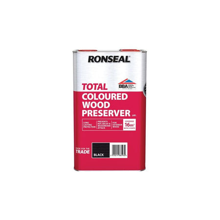 Ronseal Trade Total Wood Preserver Black 5 litre -No. 38593