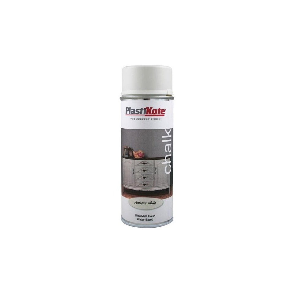 PlastiKote Chalk Finish Spray Antique White 400ml -No. 440.0027107.076