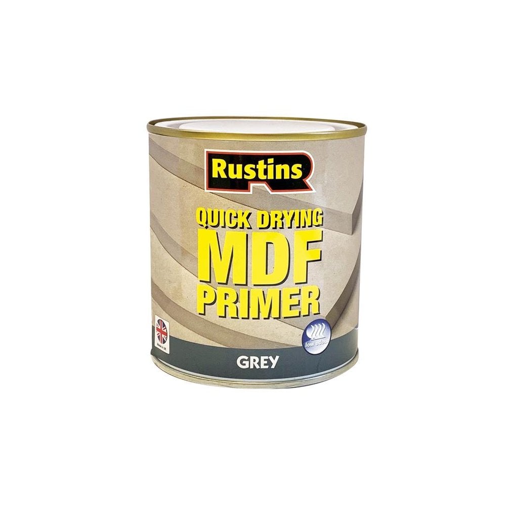 Rustins Quick Drying MDF Primer Grey 250ml -No. MDGP250