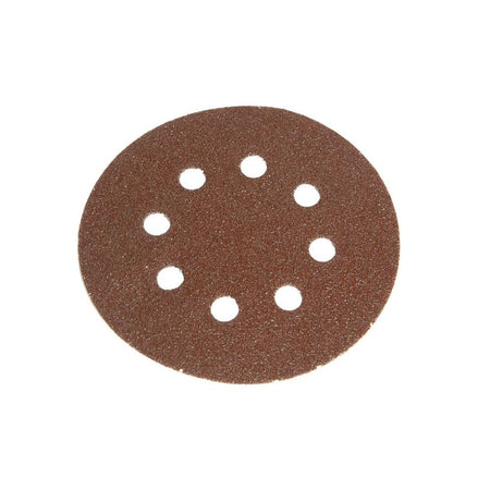 Faithfull Hook & Loop Sanding Disc DID3 Holed 125mm x 80G (Pack 5) -No. 8128