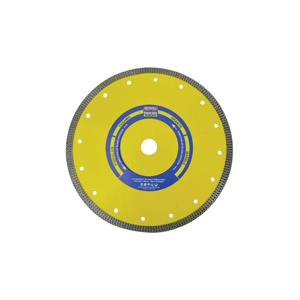 Faithfull PorcelainËœDiamondËœBladeËœ230 x 22.23mm -No. TT1023022