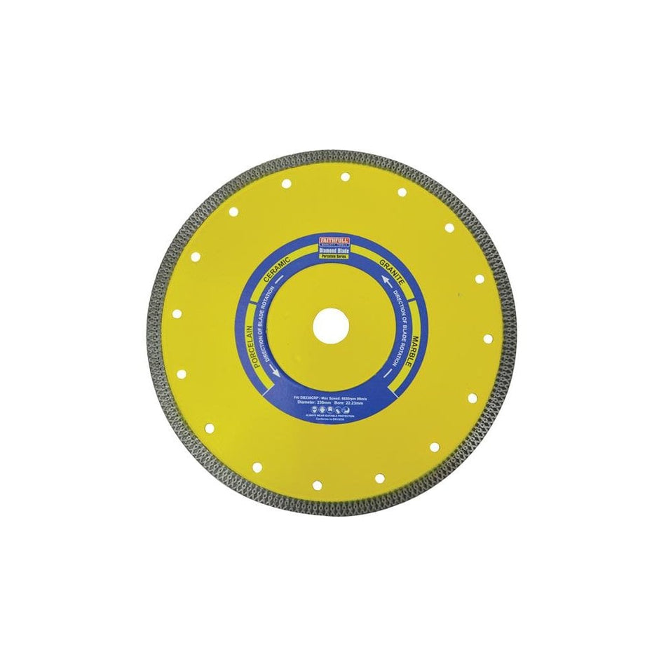 Faithfull PorcelainËœDiamondËœBladeËœ230 x 22.23mm -No. TT1023022