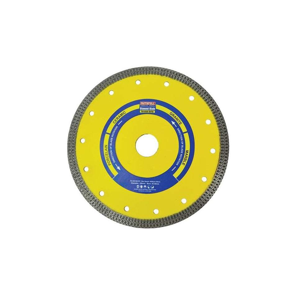 Faithfull PorcelainËœDiamondËœBladeËœ180 x 25.4mm -No. TT101802522