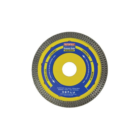 Faithfull PorcelainËœDiamondËœBladeËœ115 x 22.23mm -No. TT1011522