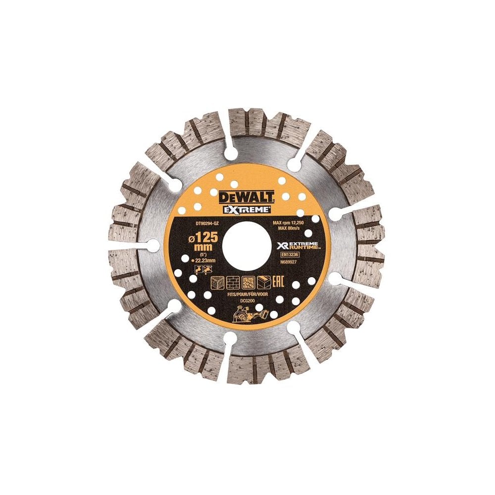 DEWALT DT90294 Extreme Diamond Cutting Blade 125 x 22.23mm -No. DT90294-QZ