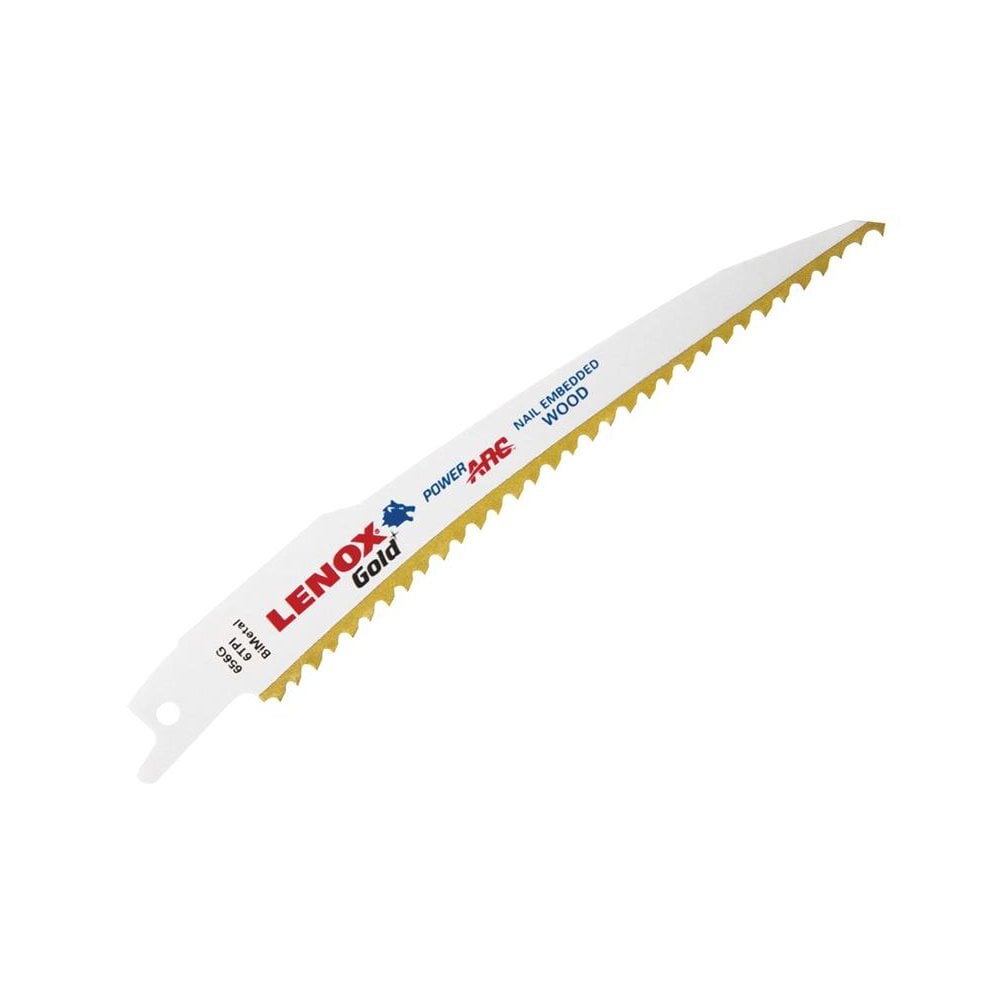 LENOX 656GR GoldÂ¸ Wood Cutting Reciprocating Saw Blades 200mm 6 TPI (Pack 5) -No. 21060656GR