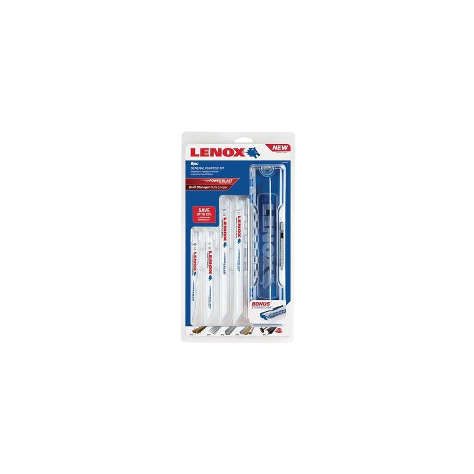 LENOX General-Purpose Reciprocating Saw Blade Kit, 9 Piece -No. 121439KPE