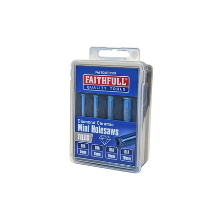 Faithfull Diamond Ceramic Mini Holesaw Set, 4 Piece -No.