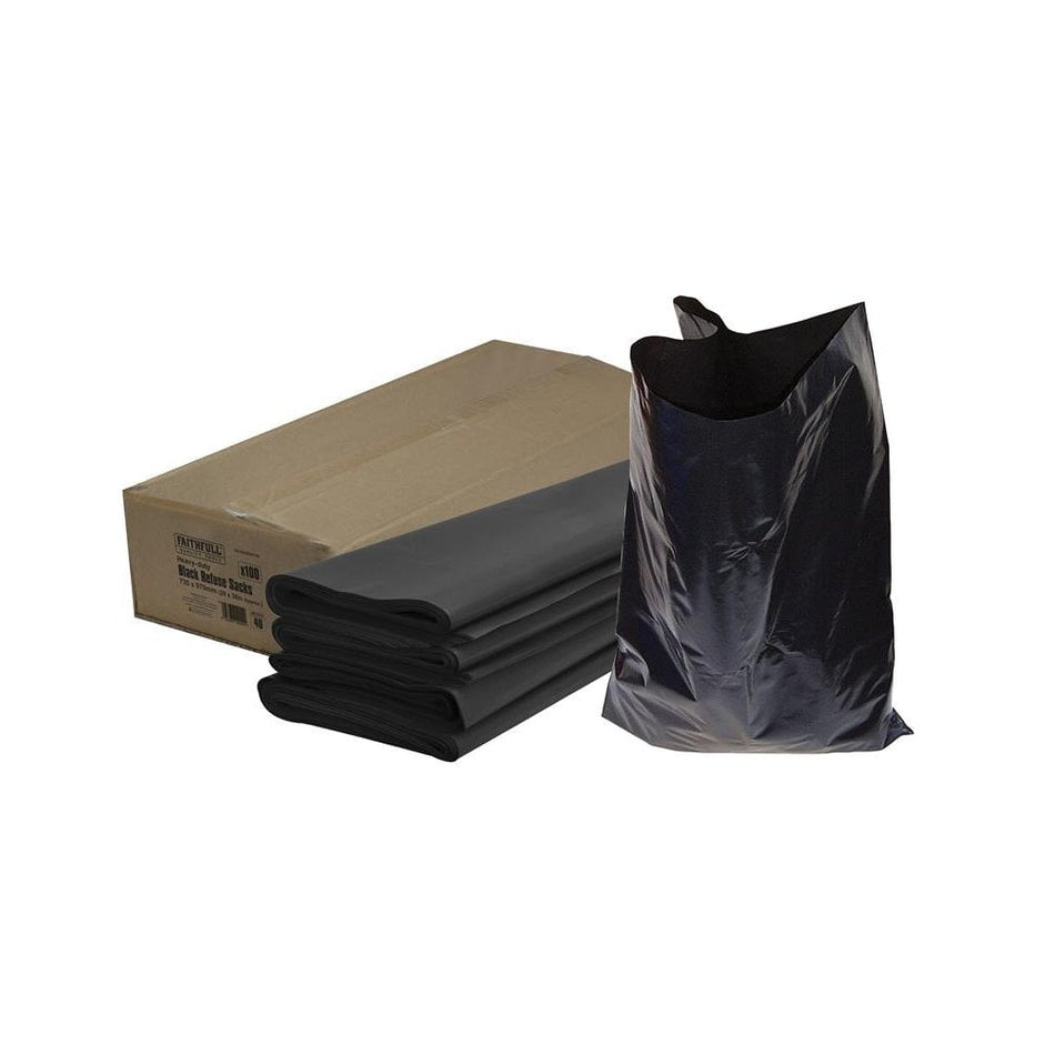 Faithfull Heavy-DutyËœBlackËœRefuseËœSacksËœ(Pack 100) -No.