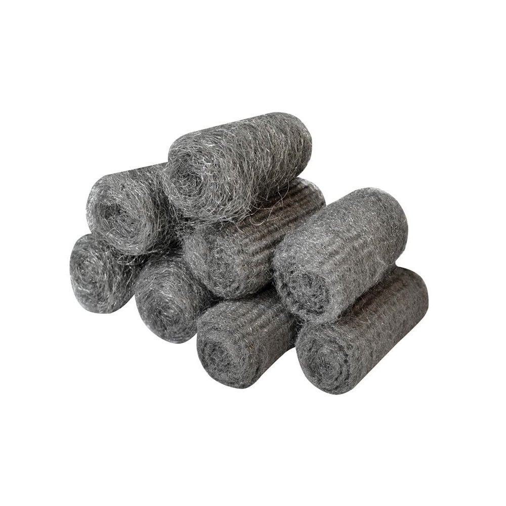 Faithfull Steel Wool, Assorted Grades 20g Rolls (Pack 8) -No.