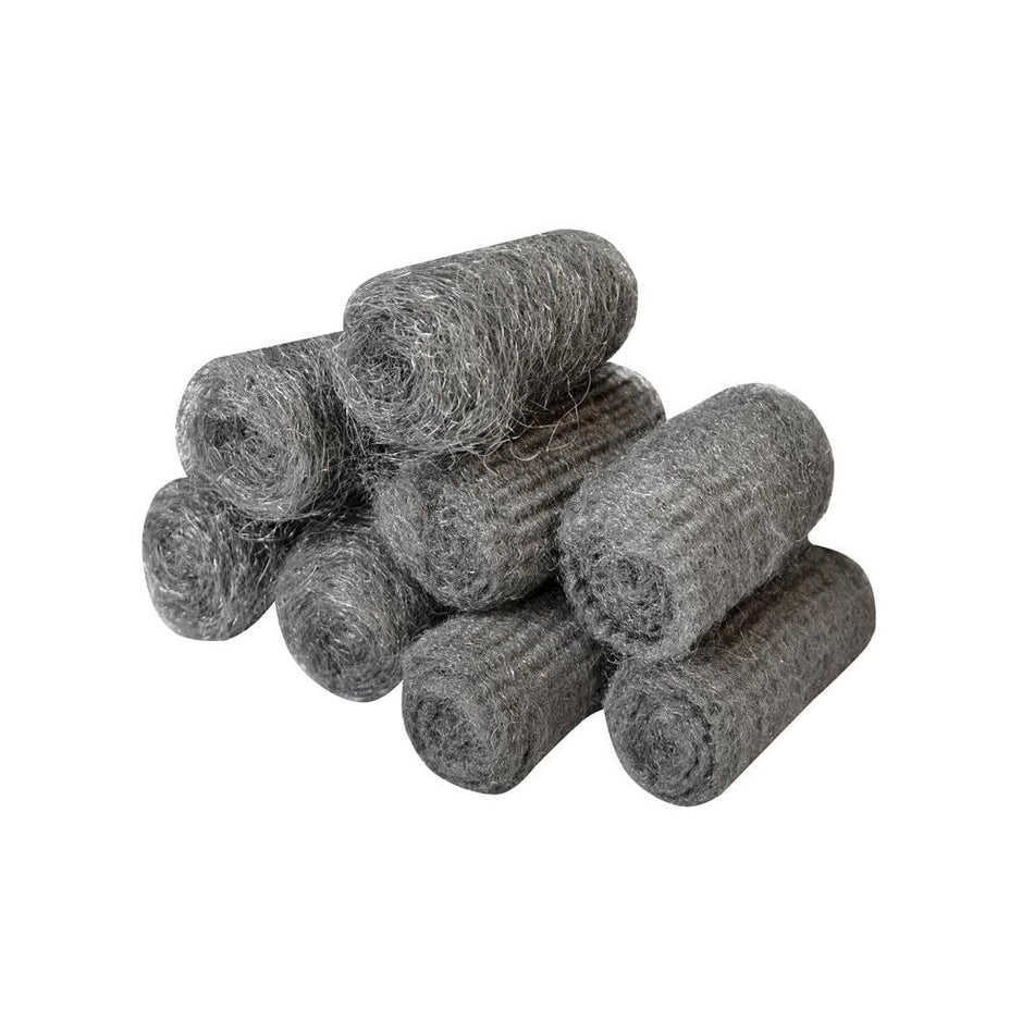 Faithfull Steel Wool, Assorted Grades 20g Rolls (Pack 8) -No.