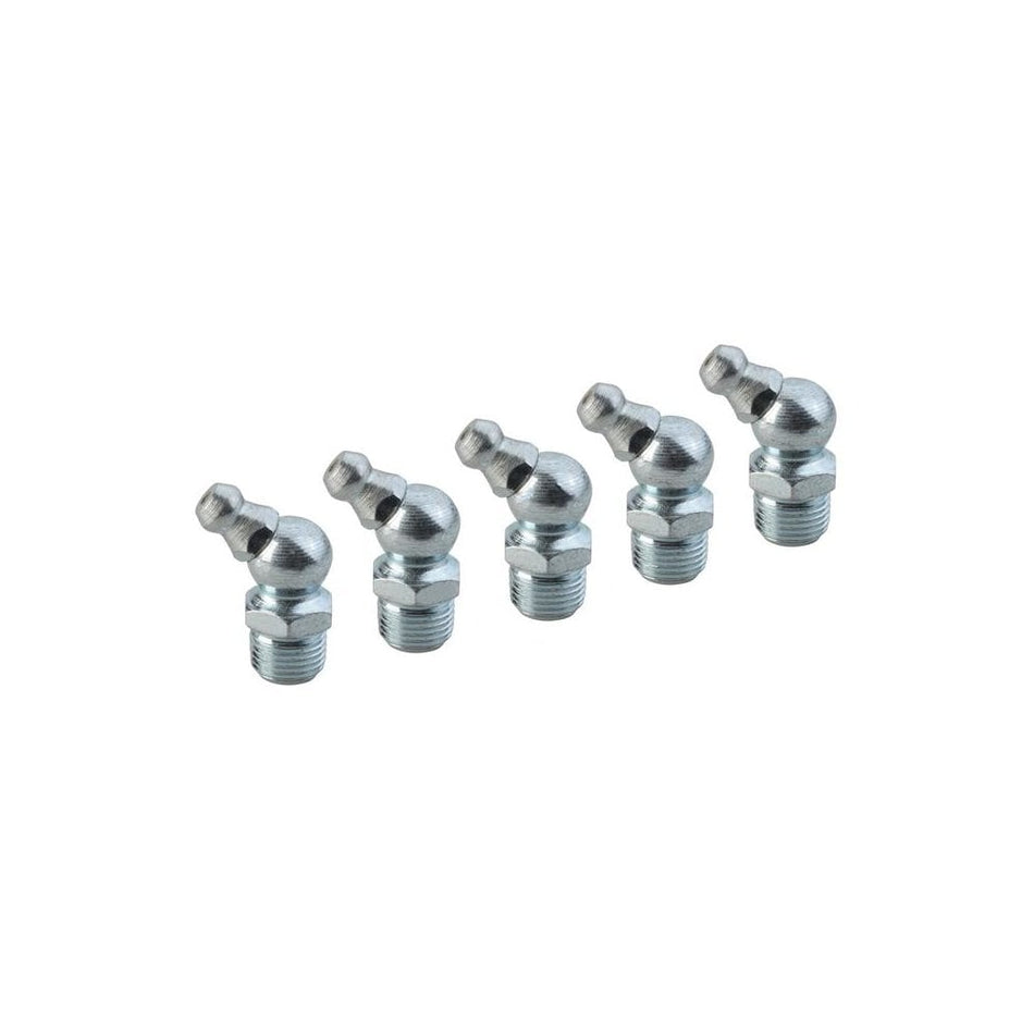 Faithfull Grease Nipple 45â€º 1/8in BSP (Pack 5) -No.