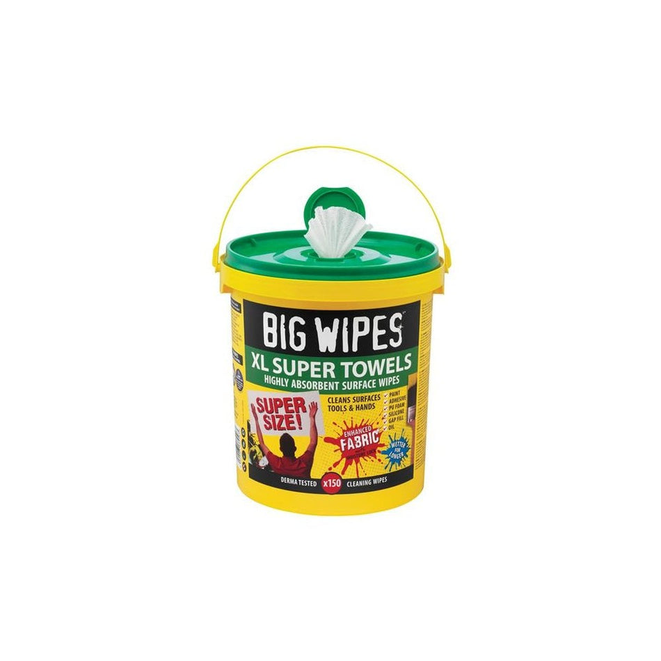 Big Wipes XL Super Towels Cleaning Wipes (Tub 150) -No. 2447 0000