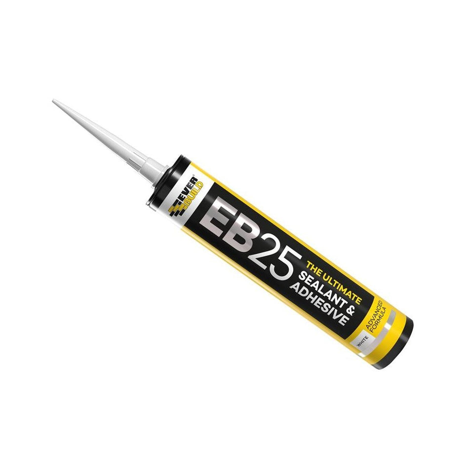 Everbuild EB25 Hybrid Sealant Adhesive White 300ml -No. EB25WE