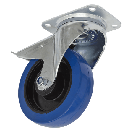 Sealey 160mm Castor Wheel with Swivel Plate & Total Lock Model No-SCW3160SPL